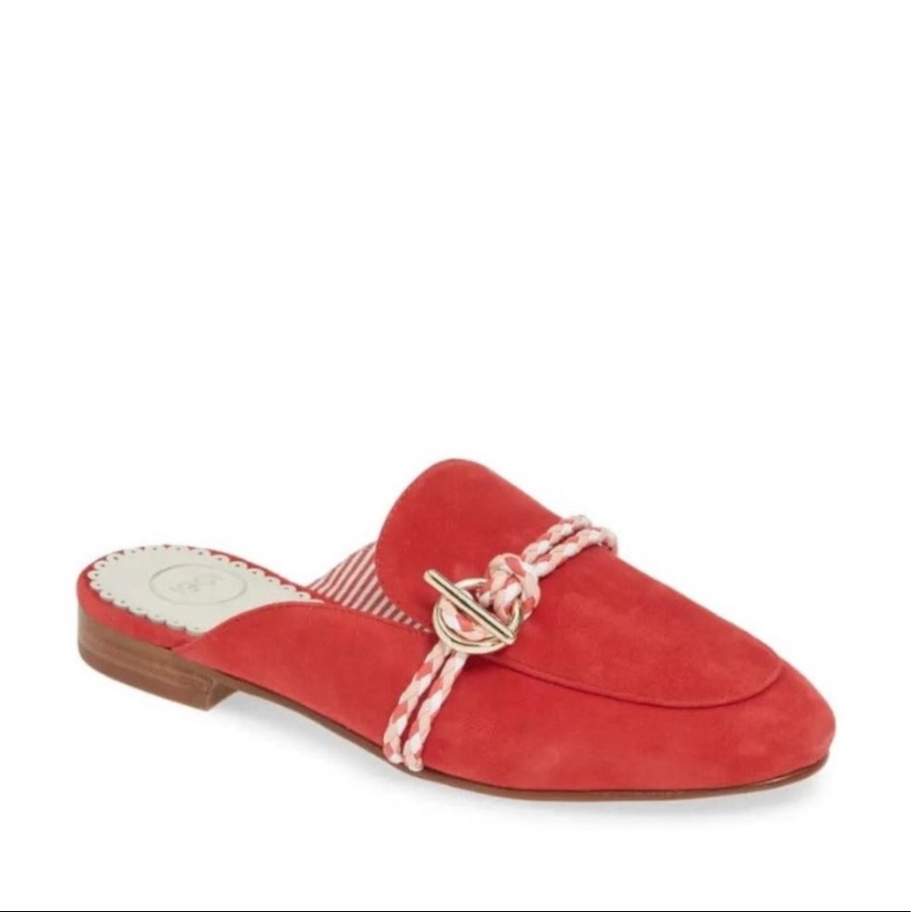 Nordstrom 1901 Red Suede Ryland Loafer Mule Slip-On Shoe Size 10